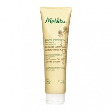 Melvita Baume Démêlant Douceur 150 ml Tous types de cheveux Sans sulfates Huile de Carthame et Beurre de Karité