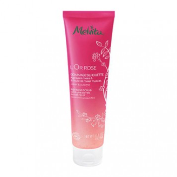 Melvita L'Or Rose - Gommage Silhouette - 150 ml Aux baies roses & à l'huile de rosier muscat Lisse & sublime BIO