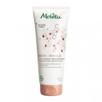 Melvita Nectar de Miels - Lait Fondant Réconfortant 200 ml Pour peaux très sèches et sensibles Miel de thym Soin nutrition extrême BIO