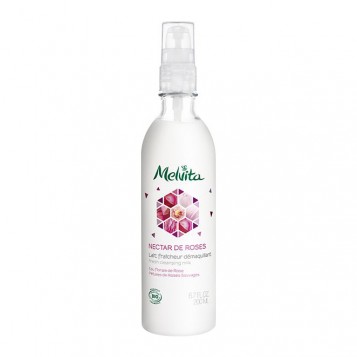 Melvita Nectar de Roses - Lait Fraîcheur Démaquillant - 40 ml Élimine délicatement le maquillage et les impuretés BIO