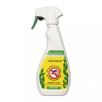 mousticare spray habitat 500 ml, anti-moustiques et autres insectes pour toute la maison, non toxique et efficace durant 1 mois