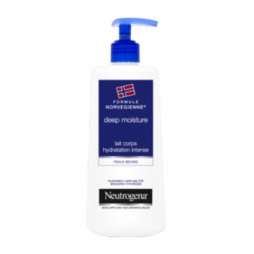 Neutrogena Deep Moisture lait Corps Hydratation Intense Peaux Sèches 250 ml hydratation optimale 24 heures avec absorption immédiate