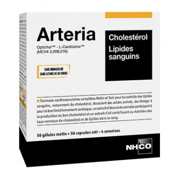 NHCO Arteria - 56 Gélules + 56 Capsules Cholestérol Lipides sanguins 4 semaines 3760196530442