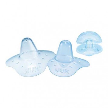 Nuk 2 Bouts de Sein en Silicone Taille M Silicone extra doux pour une bonne protection des mamelons sensibles 4008600230922