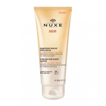 Nuxe Sun Nuxe Sun - Shampooing Douche Après-Soleil 200 ml Pour le corps et les cheveux, rafraîchit et élimine les filtres UV, sel, chlore et sable
