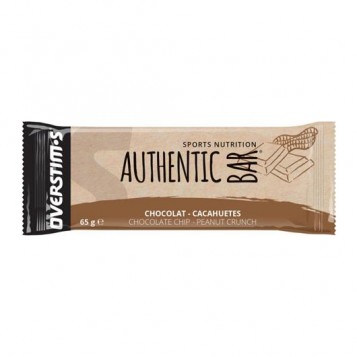 Overstims Authentic Bar - Saveur Chocolat Cacahuètes - 65gr Sports nutrition Sélection d'ingrédients de qualité Saveur gourmande Énergie progressive (+250 Kcal / barre) Antioxydants