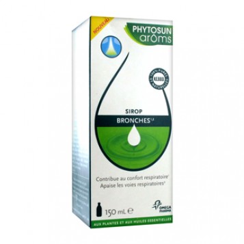 Phytosun Aroms Sirop Bronches 150 ml Contribue au confort respiratoire Apaise les voies respiratoires Aux plantes et aux huiles essentielles