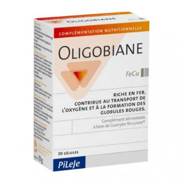 Pileje Oligobiane - FeCu - 30 Gélules Le fer contribue à la formation normale de globules rouges et d'hémoglobine 1 mois 3401560504019