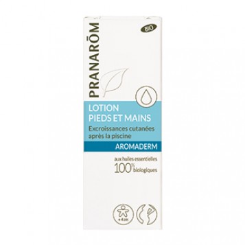 Pranarom Aromaderm - Lotion Pieds et Mains 10 ml Pour soigner les pieds et les mains des excroissances cutanées A partir de 4 ans 100% aux huiles essentielles biologiques