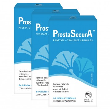 Phyto Research ProstaSecurA 180 Gélules Prostate, fonctions urinaires