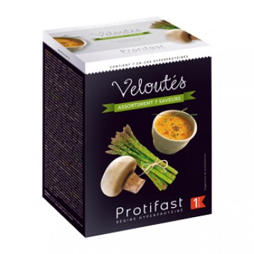 Protifast Veloutés Assortiment 7 Saveurs 7 Sachets Soupes & veloutés En-cas hypocalorique hyperprotéiné Phase Active 1