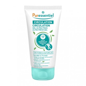 Puressentiel Circulation - Gel Ultra Frais 125 ml Allège et soulage les sensations de jambes lourdes Délasse, immédiatement et durablement