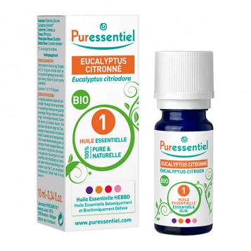 Puressentiel Eucalyptus Citronné - Huile Essentielle BIO - 10 ml Eucalyptus citriodora 100% pure & naturelle