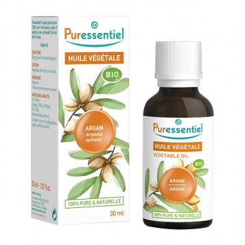 Puressentiel Huile Végétale - Argan BIO  -  30 ml Argainia spinosa 100% pure & naturelle Usage alimantaire