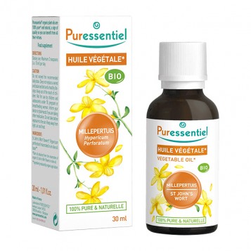 Puressentiel Huile Végétale - Millepertuis BIO - 30 ml Hypericum perforatum 100% pure & naturelle Usage alimentaire