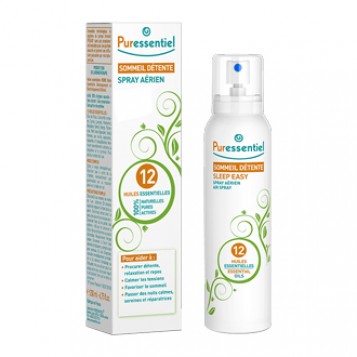 Puressentiel Sommeil Détente Spray aux 12 Huiles Essentielles 75 ml Procure détente, relaxation et repos Calme les tensions Favorise le sommeil Passer des nuits calmes, sereines et réparatrices