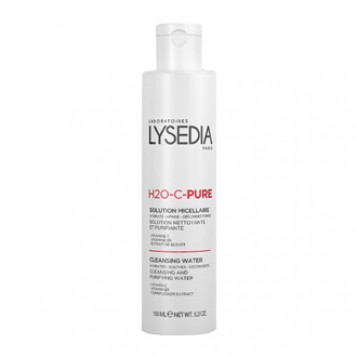 Lysedia Revitalage - Solution Micellaire H2O-C-PURE 150 ml Hydrate, apaise et décongestionne Solution nettoyante et purifiante Vitamine C, B5 et bleuet Sans paraben