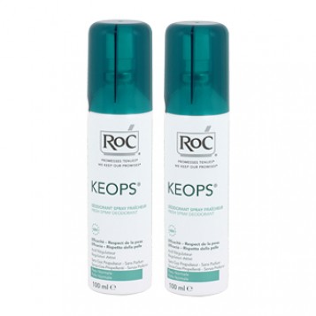 Roc Keops Déodorant Spray Fraîcheur Lot de 2 Offre Spéciale Efficacité 48 h Non parfumé