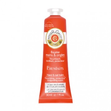 roger & gallet bienfaits baume mains et ongles 30 ml nourrissant tonifinant et protecteur aloe vera antioxydant hyperpara