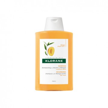 Klorane - Shampooing Traitant Nutritif au Beurre de Mangue - Cheveux Secs Abîmés - 200 ml