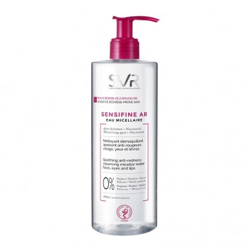 SVR Sensifine AR - Eau Micellaire - 400 ml Peaux sensibles à rougeurs Nettoyant démaquillant Apaisant anti-rougeurs Visage, yeux et lèvres 3401360167902