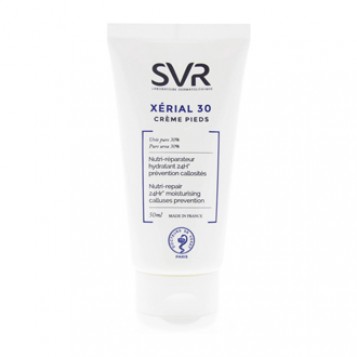 SVR Xerial 30 - Crème Pieds 50 ml Nourrit et adoucit la peau des pieds très secs et abîmés répare et prévient l’apparition de callosités