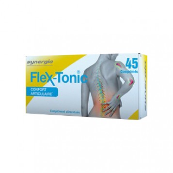 Synergia Flex-Tonic 45 Comprimés Synergie exclusive d’un collagène de type II et de silice Confort articulaire