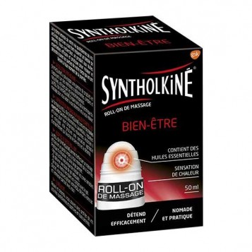Syntholkiné - Roll-On de Massage - 50 ml Bien-être Contient des huiles essentielles Sensation de chaleur Détend efficacement Nomade et pratique 3094904500077