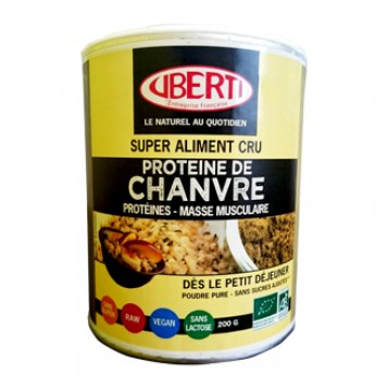 Uberti's Poudre de Protéine de Chanvre BIO 200g A prendre dès le petit-déjeuner ! Poudre pures, sans sucres ajoutés Protéines, masse musculaire