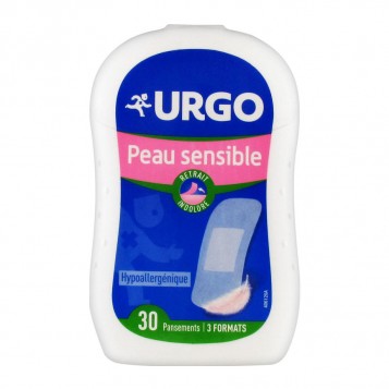 Urgo Peau Sensible - 30 Pansements Hypoallergénique 3 tailles de pansements