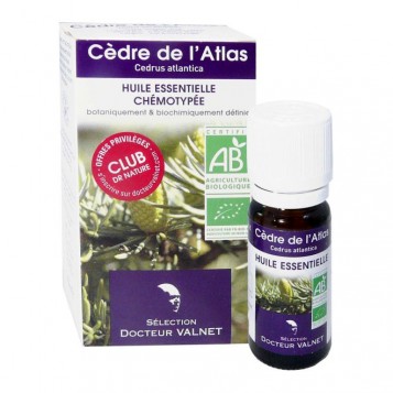 Dr Valnet Huile Essentielle Cèdre de l'Atlas BIO - 10 ml Cedrus Atlantica Décongestionnante et cicatrisante BIO