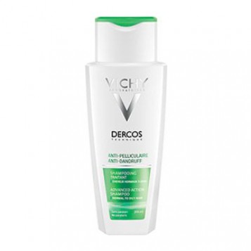 vichy dercos anti-pelliculaire shampooing traitant cheveux secs 200 ml technologie SELENIUM DS élimine 100% des pellicules visibles et diminue démangeaisons