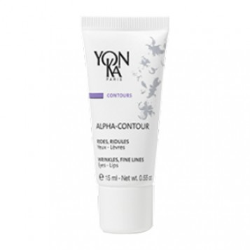 Yonka Contours - Alpha-Contour - 15 ml Anti-rides, Rénovateur, Hydratant Contours des yeux et des lèvres ridés Jour et nuit 