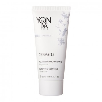 Yonka Specifics - Creme 15 - 50 ml Assainissante, Apaisante Impuretés Peaux à imperfections idéal pour les adolescents A la bardane