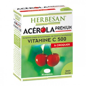 Herbesan Acerola Premium Gout Cerise 30 Comprimés