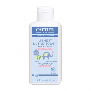 Cattier Liniment Lait Nettoyant Pour Le Change BIO - 200 ml NOUVELLE FORMULE Hypoallergénique Bébé 3283950919166