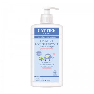 Cattier Liniment Lait Nettoyant Pour Le Change BIO - 500 ml NOUVELLE FORMULE Hypoallergénique Bébé 3283950919173