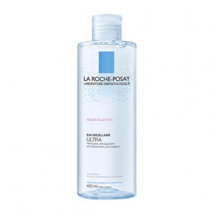 La Roche Posay Peaux Réactives - Eau Micellaire Ultra - 400 ml Nettoyante, démaquillante Anti-tiraillements et anti-rougeurs Sans parfum Visage et yeux Sans rinçage