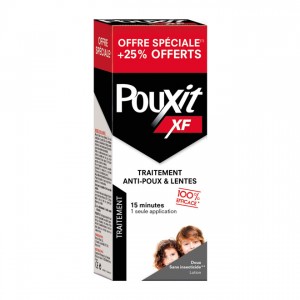Pouxit XF - Lotion Anti-Poux & Lentes - 250 ml +25% OFFERTS Tue 100% des poux et des lentes en 15 minutes Sans insecticide