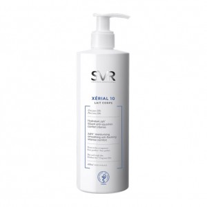 SVR Xérial 10 - Lait Corps 400 ml Hydrate 24h Lissant anti-squames Confort intense Peaux sèches et rugueses Sans paraben et sans parfum