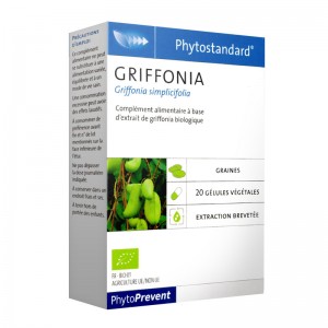 Pileje Phytostandard - Griffonia - 20 Gélules Végétales Griffonia simplicifolia A base d'extrait de griffonia biologique 3401540314058