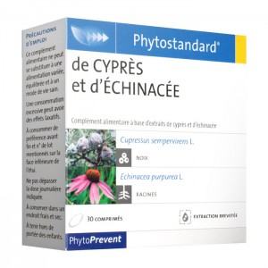 Pileje Phytostandard de Cyprès et d'Échinacée - 30 Comprimés 3401542119699