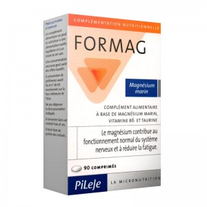Pileje Formag - Magnésium Marin - 90 Comprimés Le magnésium contribue au fonctionnement normal du système nerveux et à réduire la fatigue 3401547456652