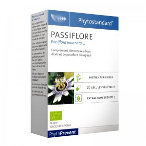 Pileje Phytostandard - Passiflore - 20 Gélules Végétales Passiflora incarnata L. A base d'extrait de passiflore biologique 3401551499713