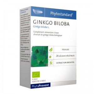 Pileje Phytostandard - Ginkgo Biloba - 20 Gélules Végétales Ginkgo Biloba L. A base d'extrait de ginkgo biloba biologique 3401551603523