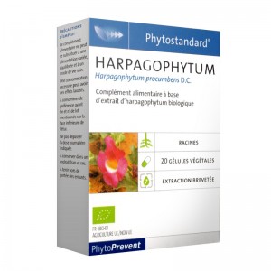 Pileje Phytostandard - Harpagophytum - 20 Gélules Végétales Harpagophytum procumbens DC. A base d'extrait d'harpagophytum biologique 3401551603813