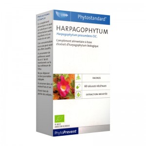 Pileje Phytostandard - Harpagophytum - 60 Gélules Végétales Harpagophytum procumbens DC. A base d'extrait d'harpagophytum biologique