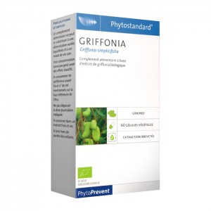 Pileje Phytostandard - Griffonia - 60 Gélules Végétales Griffonia simplicifolia A base d'extrait de griffonia biologique 3401560109924