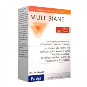 Pileje Multibiane - Age Protect - 30 Gélules Vitamines B6, B12 et C et sélénium 3401560505429
