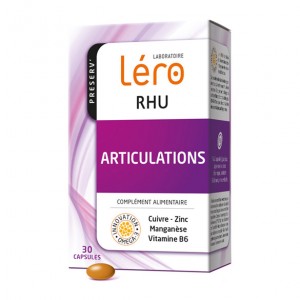 3401575949423 Léro RHU - Articulations - 90 Capsules Cuivre, zinc Magnésium Vitamine B6 1 boîte = 1 mois